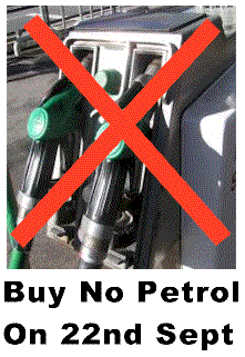 Buy no petrol on September 22nd. Click to find out more