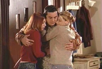 Buffy with friends in Sunnydale